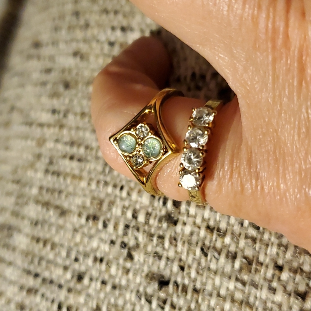 TWO FASHION RINGS SZ 7